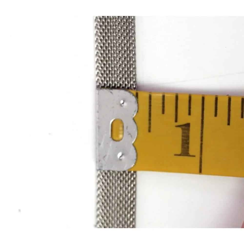 SKINNY SILVER METAL MESH CHAIN 3/8